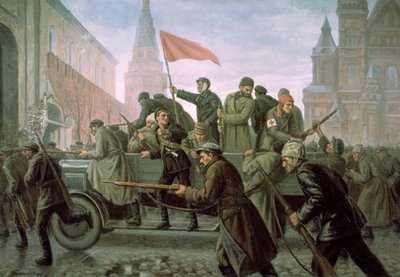 The Taking of the Moscow Kremlin in 1917, 1938 by Konstantin Ivanovich Maximov